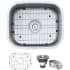 Ruvati Parmi 20-3/4" Undermount Single Basin 16 Gauge Stainless Steel Kitchen Sink with Basin Rack and Basket Strainer Stainless Steel
