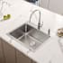 Ruvati Modena 21" Drop In Single Basin Stainless Steel Kitchen Sink with Basket Strainer Stainless Steel