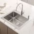 Ruvati Modena 25" Drop-In Single Basin Stainless Steel Kitchen Sink Includes Basket Strainer and Sink Grid Stainless Steel