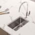 Ruvati Modena 15" Undermount Single Basin Stainless Steel Bar Sink with Basin Rack and Basket Strainer Stainless Steel