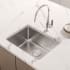 Ruvati Modena 23" Undermount Single Basin 16 Gauge Stainless Steel Kitchen Sink with Basin Rack and Basket Strainer Stainless Steel