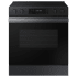 Samsung Bespoke 30 Inch Wide 6.3 Cu. Ft. Slide In Fingerprint Resistant Electric Range with Steam Clean Matte Black Steel