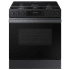 Samsung Bespoke 30 Inch Wide 6 Cu. Ft. Slide In Fingerprint Resistant Gas Range with Viewing Window and Storage Drawer Matte Black Steel