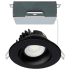 Satco Lighting ColorQuick LED Canless Recessed Fixture with 3-1/2" Adjustable Trims - IC Rated and Airtight Black