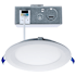 Satco Lighting ColorQuick LED Canless Recessed Fixture with 6" Reflector Trims - IC Rated and Airtight Matte White