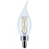 Satco Lighting 5.5 Watt Dimmable CA10 Candelabra (E12) LED Bulb- 500 Lumens, 5000K, and 90CRI Clear