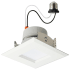 Satco Lighting Nuvo 4" Medium (E26) Baffle Recessed Trim and New Construction, Remodel White
