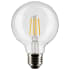 Satco Lighting Pack of (2) 4.5 Watt Vintage Edison Dimmable G25 Medium (E26) LED Bulbs - 350 Lumens, 3000K, and 90CRI Clear