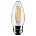Satco Lighting 5.5 Watt Vintage Edison Dimmable B11 Medium (E26) LED Bulb - 500 Lumens , 2700K , and 90CRI Clear