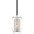 Savoy House Dunbar Single Light 4-3/4" Wide Mini Pendant with Mesh Inner Shade Matte Black with Polished Chrome Accents