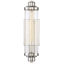 Savoy House Pike Single Light 17-3/4" Tall Wall Sconce with Slim Ribbed Glass Shades Polished Nickel