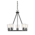 Savoy House Calhoun 5 Light 25" Wide Ring Chandelier Matte Black