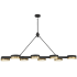 Savoy House Ashor 8 Light 60" Wide LED Chandelier Matte Black / Warm Brass