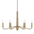 Savoy House Cannon 6 Light 32" Wide Chandelier Warm Brass and Rope