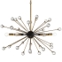 Savoy House Ariel 6 Light 25" Wide Abstract Sputnik Chandelier Como Black / Gold
