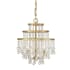 Savoy House Luna 3 Light 16" Wide Crystal Chandelier Warm Brass