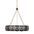 Savoy House Venice 6 Light 30" Wide Crystal Drum Chandelier Black and Gold
