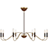 Savoy House Abeline 8 Light 39" Wide Candle Style Chandelier Warm Brass