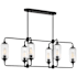 Savoy House Holton 6 Light 42" Wide Linear Chandelier Matte Black