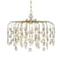 Savoy House Irina 6 Light 26" Wide Crystal Abstract Chandelier Noble Brass