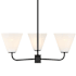 Savoy House Blair 3 Light 24" Wide Chandelier Matte Black