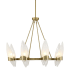 Savoy House Nouvel 8 Light 31" Wide Chandelier Warm Brass