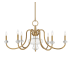 Savoy House Bergdorf 6 Light 39" Wide Taper Candle Style Chandelier Warm Brass