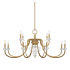 Savoy House Bergdorf 12 Light 50" Wide Taper Candle Style Chandelier Warm Brass