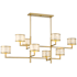 Savoy House Mariquita 8 Light 20" Wide Linear Chandelier Spun Gold