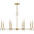 Savoy House Noah 8 Light 40" Wide Taper Candle Style Chandelier Gold Armory