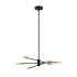 Savoy House Lyrique 6 Light 22" Wide Sputnik Chandelier Bronze with Brass Accents