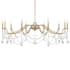Savoy House Mariposa 10 Light 60" Wide Crystal Candle Style Chandelier Warm Brass