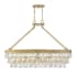 Savoy House Windham 8 Light 38" Wide Crystal Linear Chandelier Warm Brass