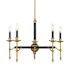 Savoy House Consulate 5 Light 28" Wide Taper Candle Style Chandelier Matte Black / Warm Brass