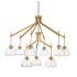 Savoy House Corbin 9 Light 41" Wide Abstract Chandelier Warm Brass