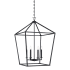 Savoy House Townsend 6 Light 24" Wide Taper Candle Pendant with Flared Loop Classic Bronze