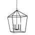 Savoy House Townsend 6 Light 24" Wide Taper Candle Pendant with Flared Loop Matte Black