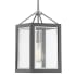 Savoy House Carlton 8" Wide Mini Pendant Gray / Polished Nickel