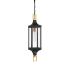 Savoy House Glendale 7" Wide Outdoor Mini Pendant Matte Black / Brushed Brass
