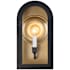 Savoy House Grotto 15" Tall Outdoor Wall Sconce Matte Black / Vintage Gold