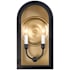 Savoy House Grotto 2 Light 19" Tall Outdoor Wall Sconce Matte Black / Vintage Gold