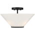 Savoy House Blair 3 Light 15" Wide LED Semi-Flush Bowl Ceiling Fixture / Converts to Pendant Matte Black