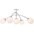 Savoy House Redfield 5 Light 36" Wide LED Semi-Flush Ceiling Fixture / Converts to Pendant Chrome