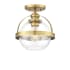 Savoy House Pendleton 9" Wide Semi-Flush Ceiling Fixture Warm Brass