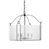 Savoy House Ashlay 4 Light 22" Wide Candle Style Chandelier Matte Black