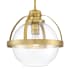 Savoy House Pendleton 14" Wide Pendant with Glass Shade Warm Brass