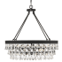 Savoy House Windham 6 Light 28" Wide Crystal Chandelier English Bronze
