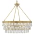 Savoy House Windham 6 Light 28" Wide Crystal Chandelier Warm Brass
