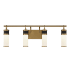 Savoy House Abel 4 Light 30" Wide LED Bathroom Vanity Light Matte Black / Warm Brass