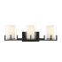 Savoy House Eaton 3 Light 24" Wide Bathroom Vanity Light Matte Black / Warm Brass